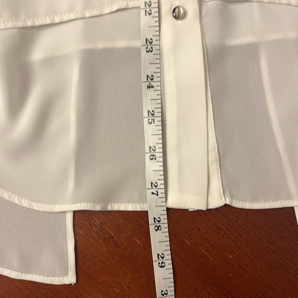 Joseph Ribkoff Women’s Blouse White Button Down Long Sleeve Flowy - Picture 11 of 11